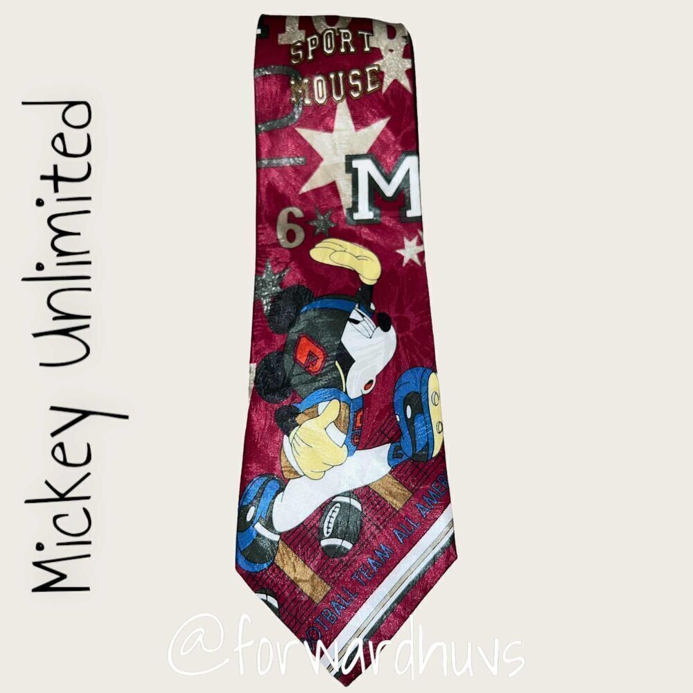 Mickey Unlimited Mickey Mouse Disney Football Necktie (Neck Tie)